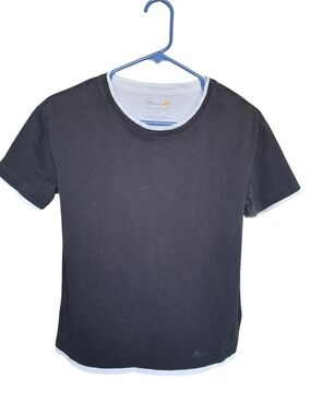 C&C California Short Sleeve Faux Double Layered Hem T-Shirt - Size S / P